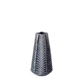 10 Navy Blue Glaze Layered Patterned Star Vase