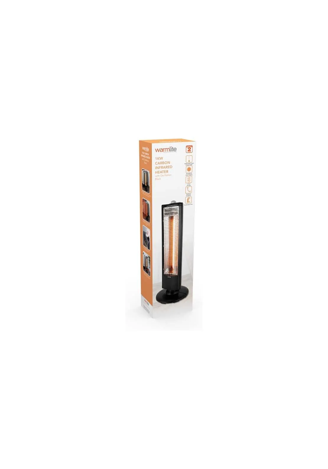 1000W Carbon Infrared Heater | Wl42013 - Black