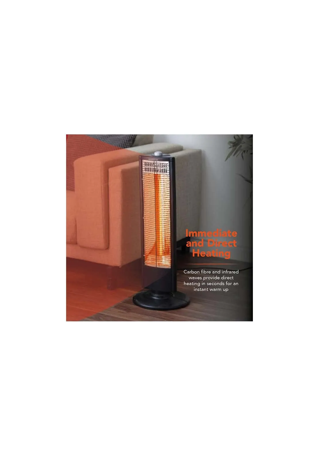 1000W Carbon Infrared Heater | Wl42013 - Black