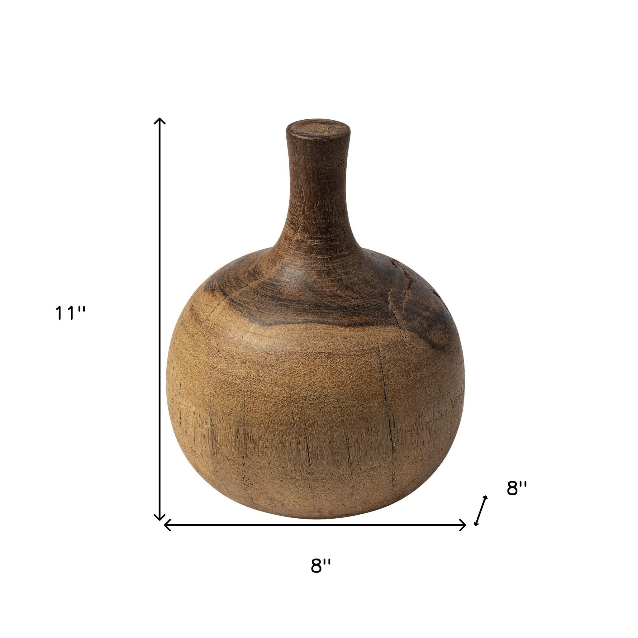 11 Vase Shaped Wooden Decor Piece