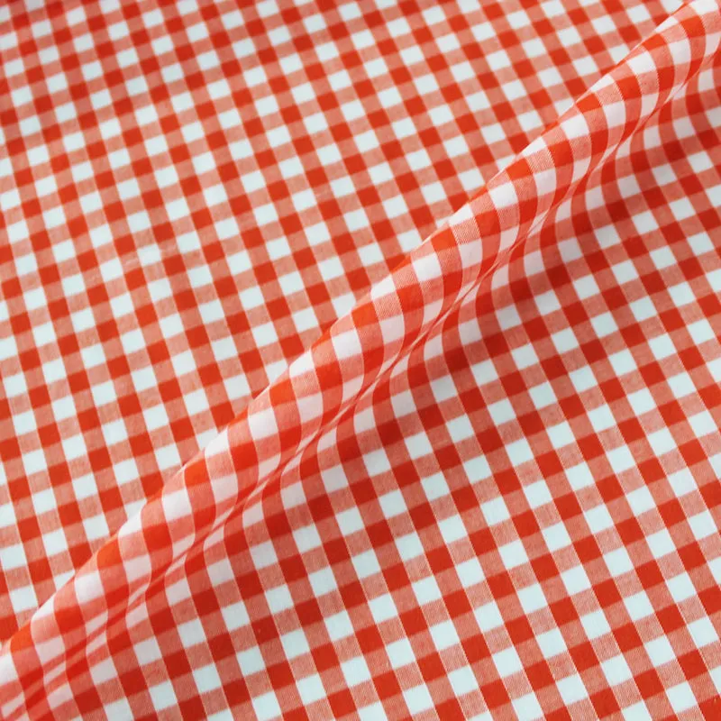 115CM REMNANT Dressmaking Corded Gingham - Orange