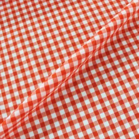 115CM REMNANT Dressmaking Corded Gingham - Orange