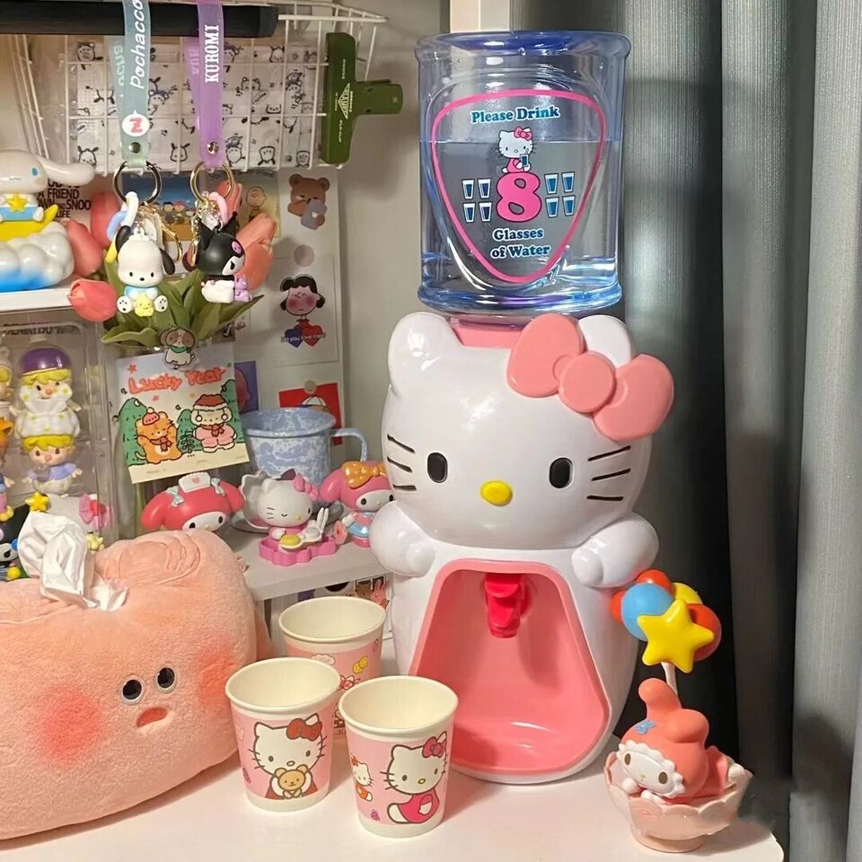 2000ml Water Dispenser Hello Kitty Mini Anime My Melody Cartoon Drinking Pink Light