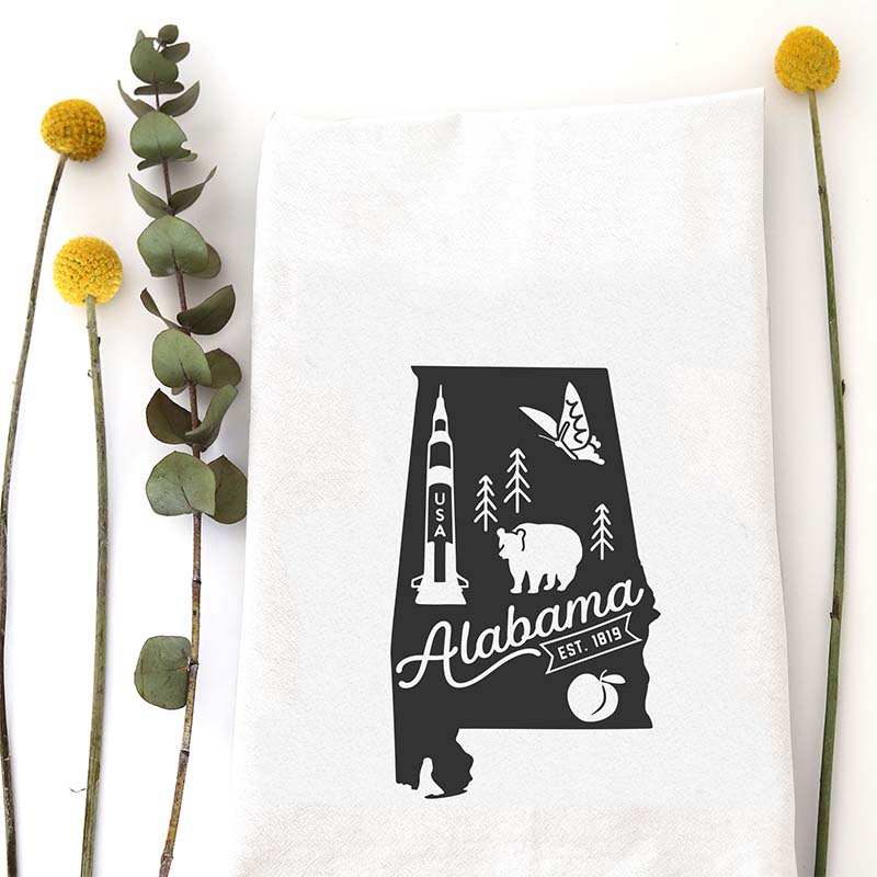 Alabama Icon Dish Towel