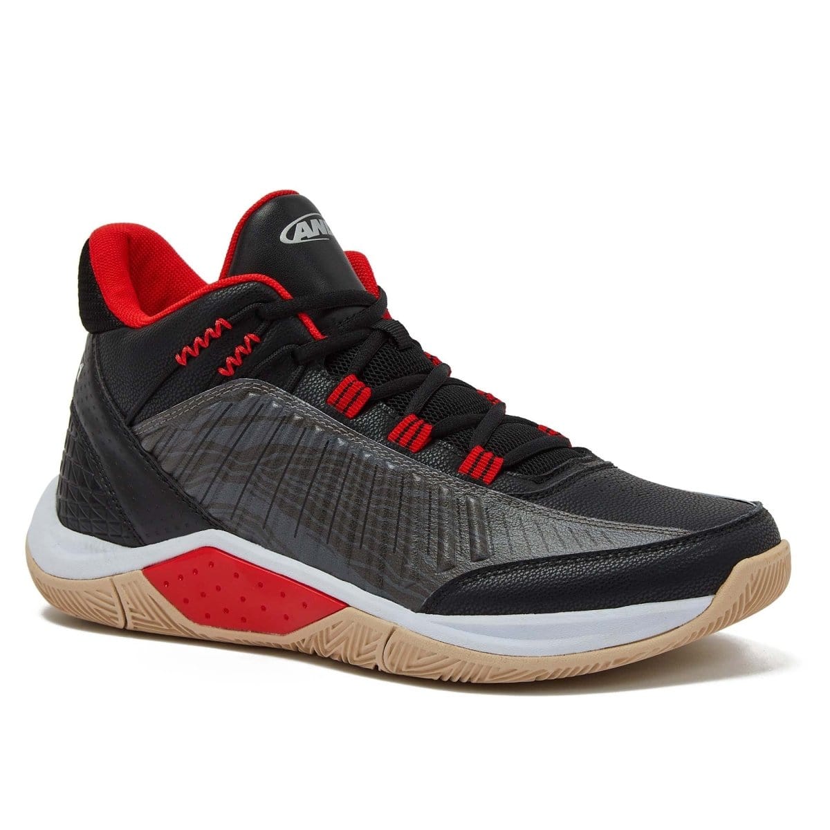 AND-1 MEN'S EXPLOSIVE BLACK/RED BASKETBALL SHOES