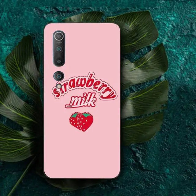 Android Xiaomi Kawaii Strawberry Milk Drink Bottle Phone Case BM045