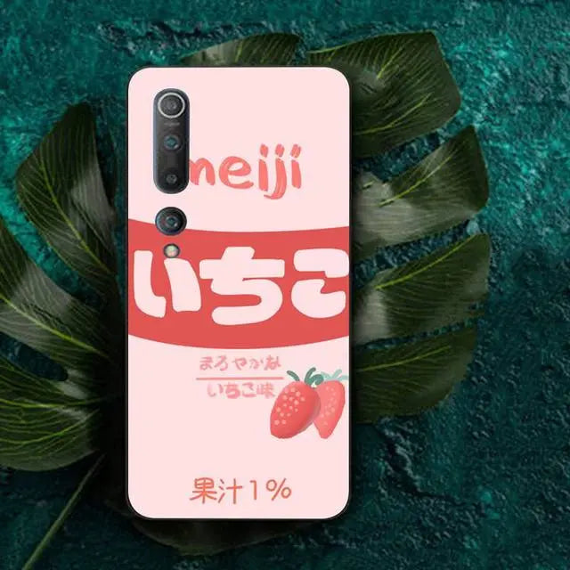 Android Xiaomi Kawaii Strawberry Milk Drink Bottle Phone Case BM045