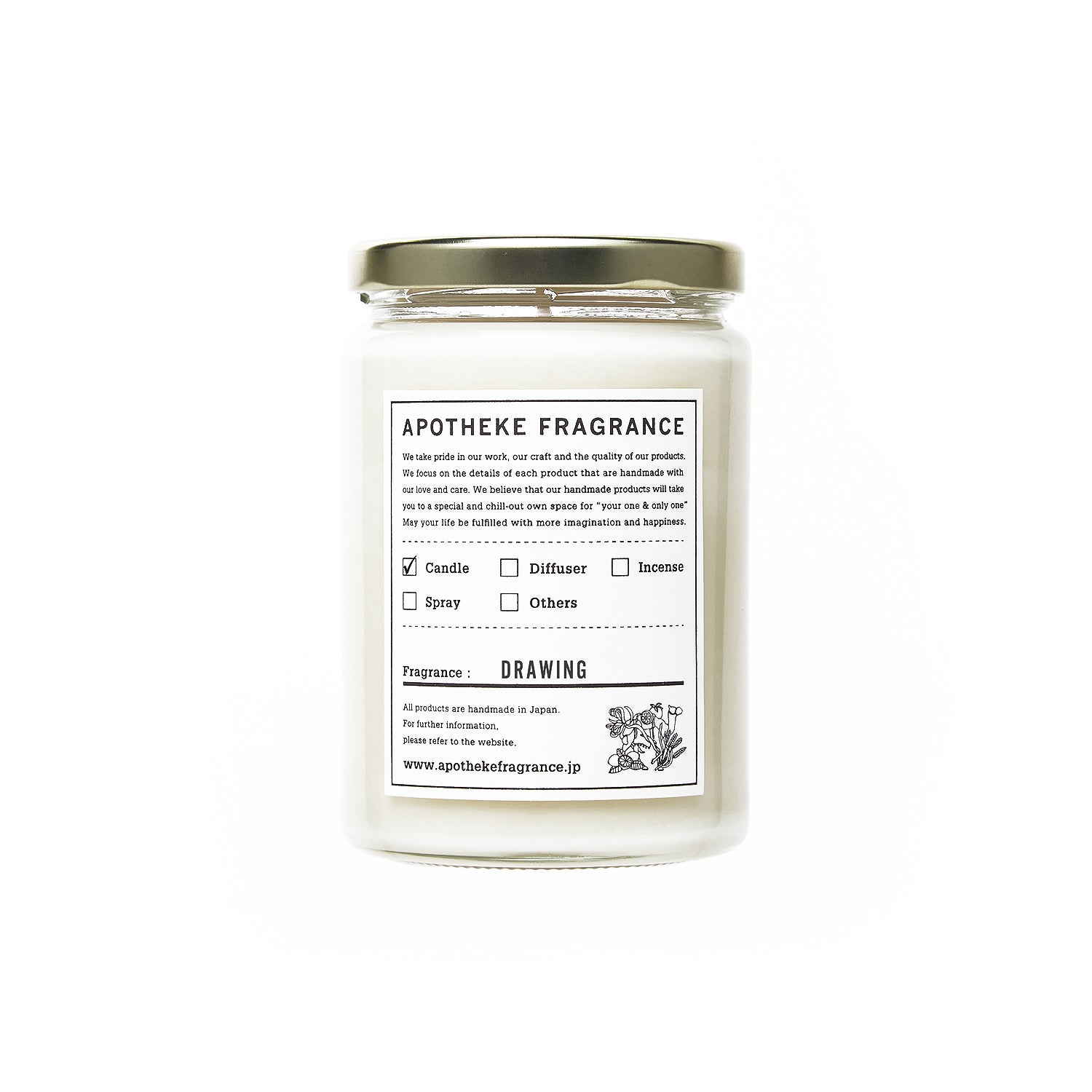 Apotheke Fragrance Glass Jar Candle 