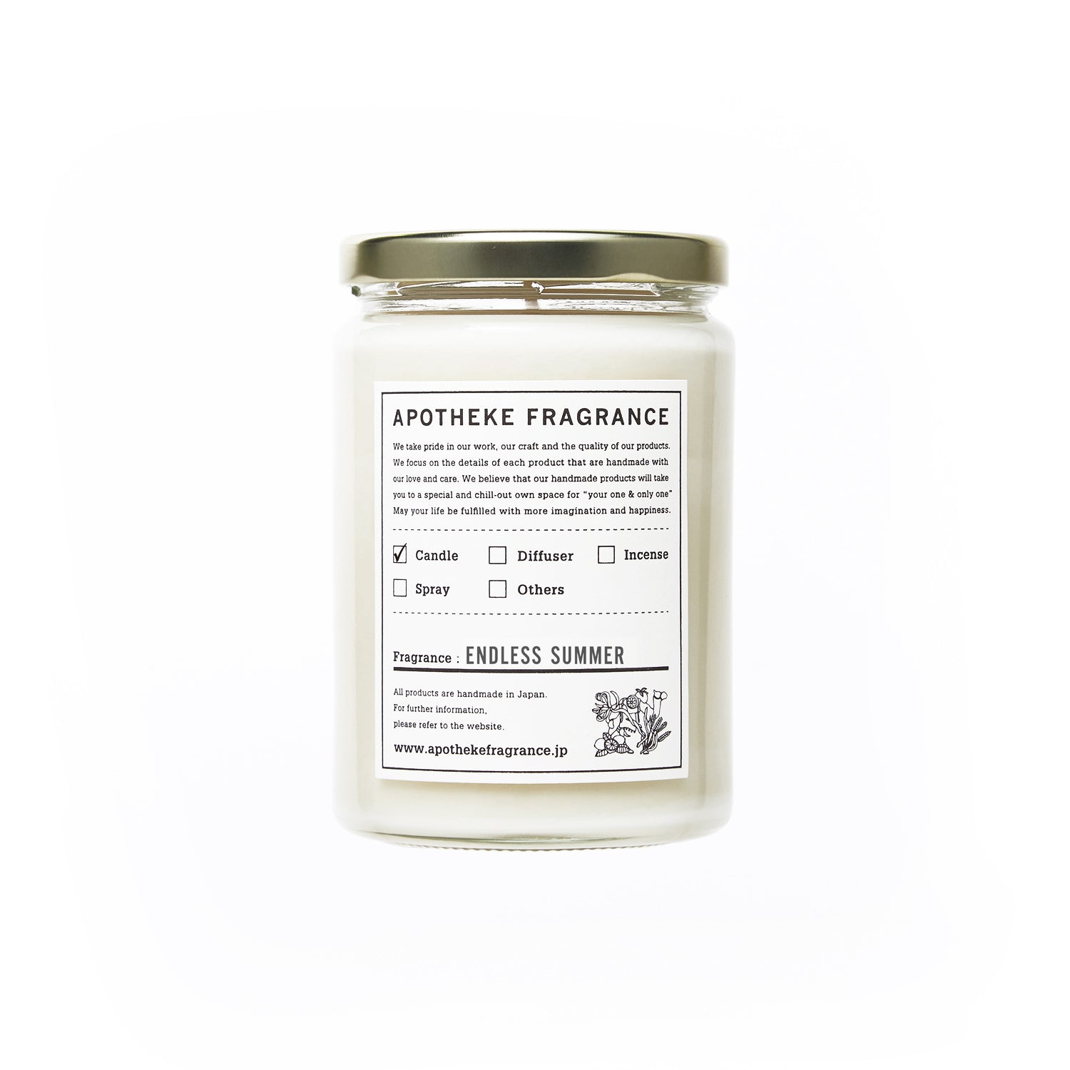 Apotheke Fragrance Glass Jar Candle 