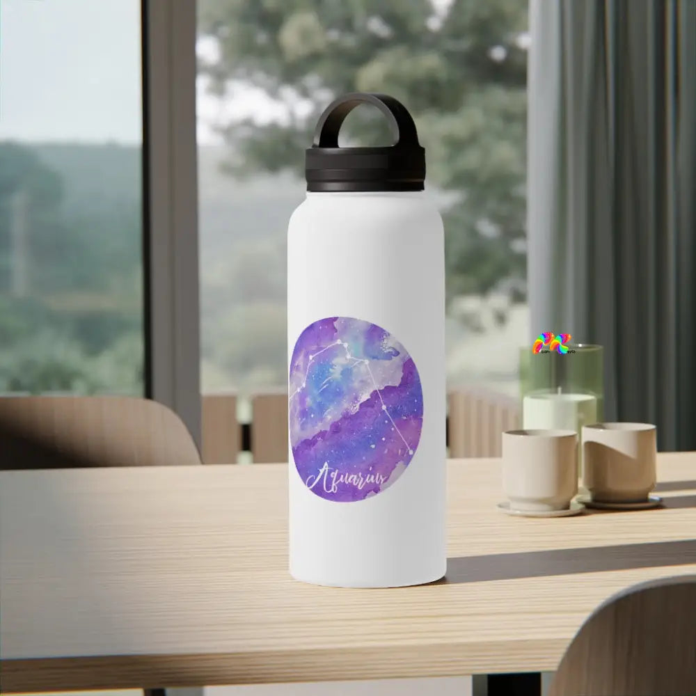 Aquarius Stainless Steel Water Bottle, Handle Lid