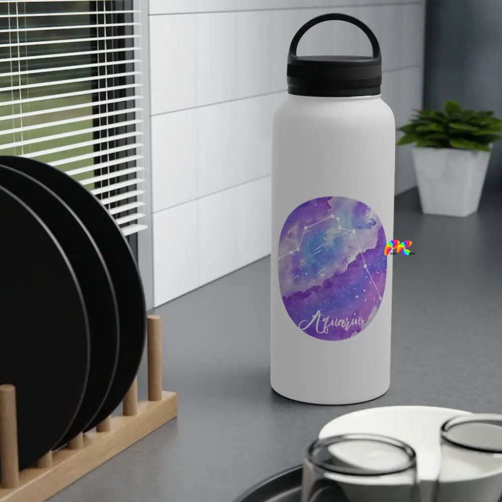 Aquarius Stainless Steel Water Bottle, Handle Lid