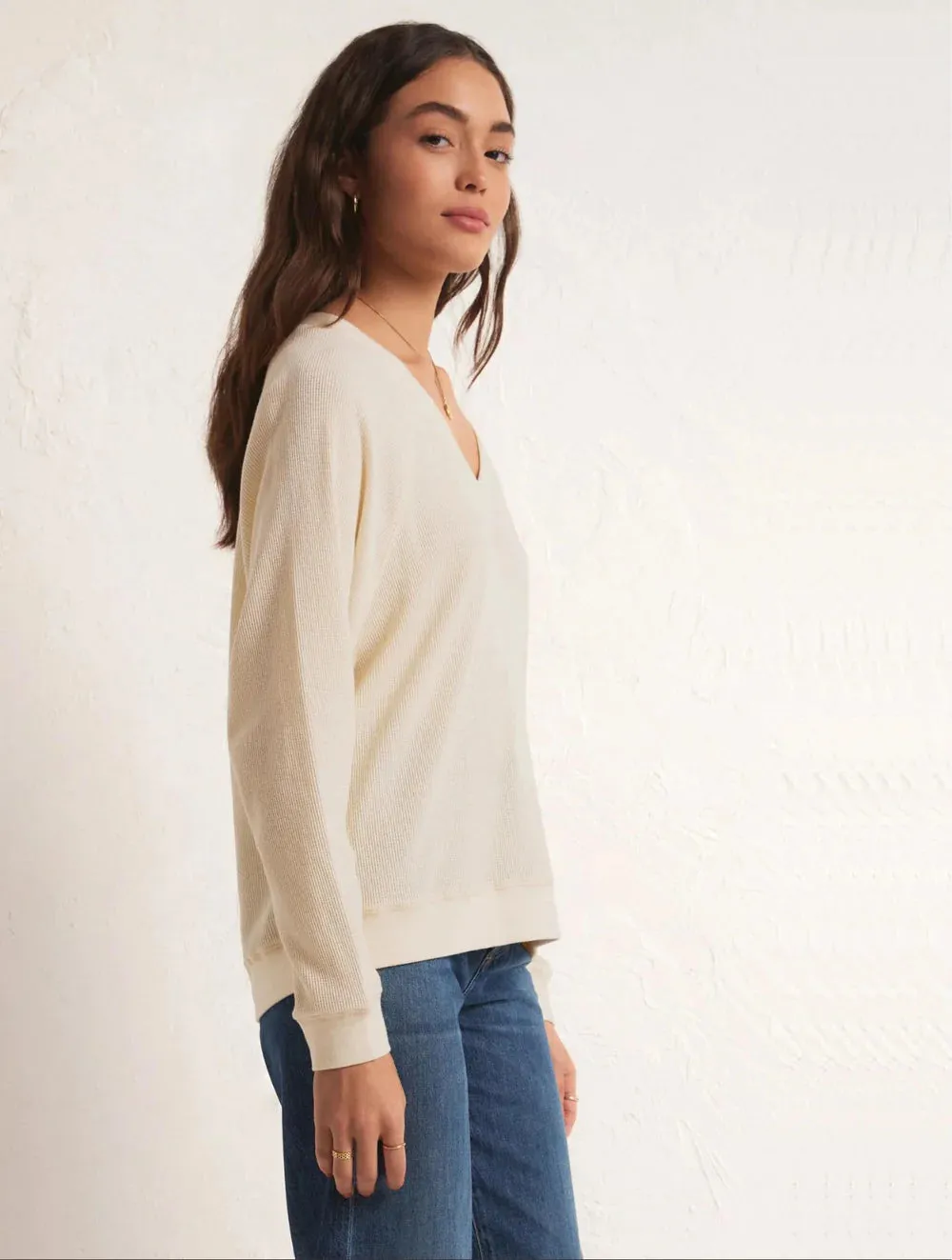 Arlo V- Neck Waffle Top