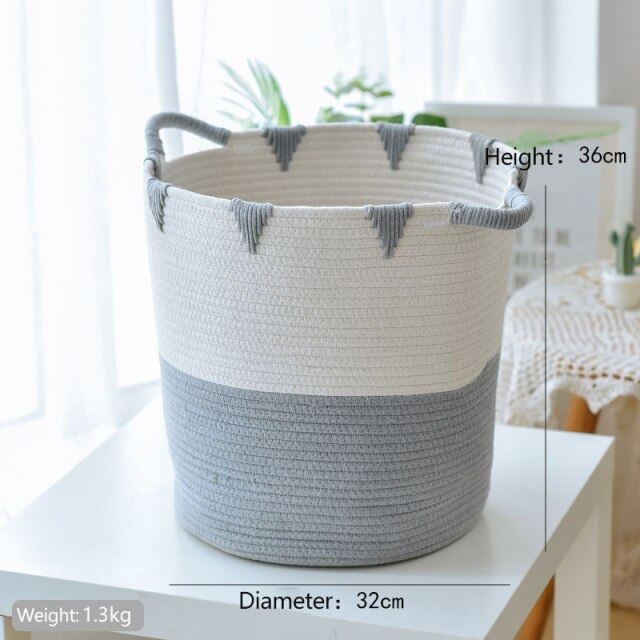 Ashore Shop Classic Rope Woven Style Basket Storage Container