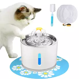 Automatic Dog Feeder Cat Water Fountain Indoor USB LED 2.4L Ultra Quiet Dog Drinking Dispenser Pet Puppy Feeder Fountains Bowls