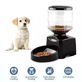 Automatic Pet Feeder Smart Pet Feeding Timed Dog Cat Food Dispenser Programmable 1-3 Meal 12 Portion Control Voice Recorder Bowl