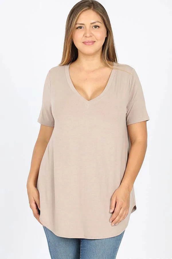 BK Basics PLUS Tencel V-Neck Tee