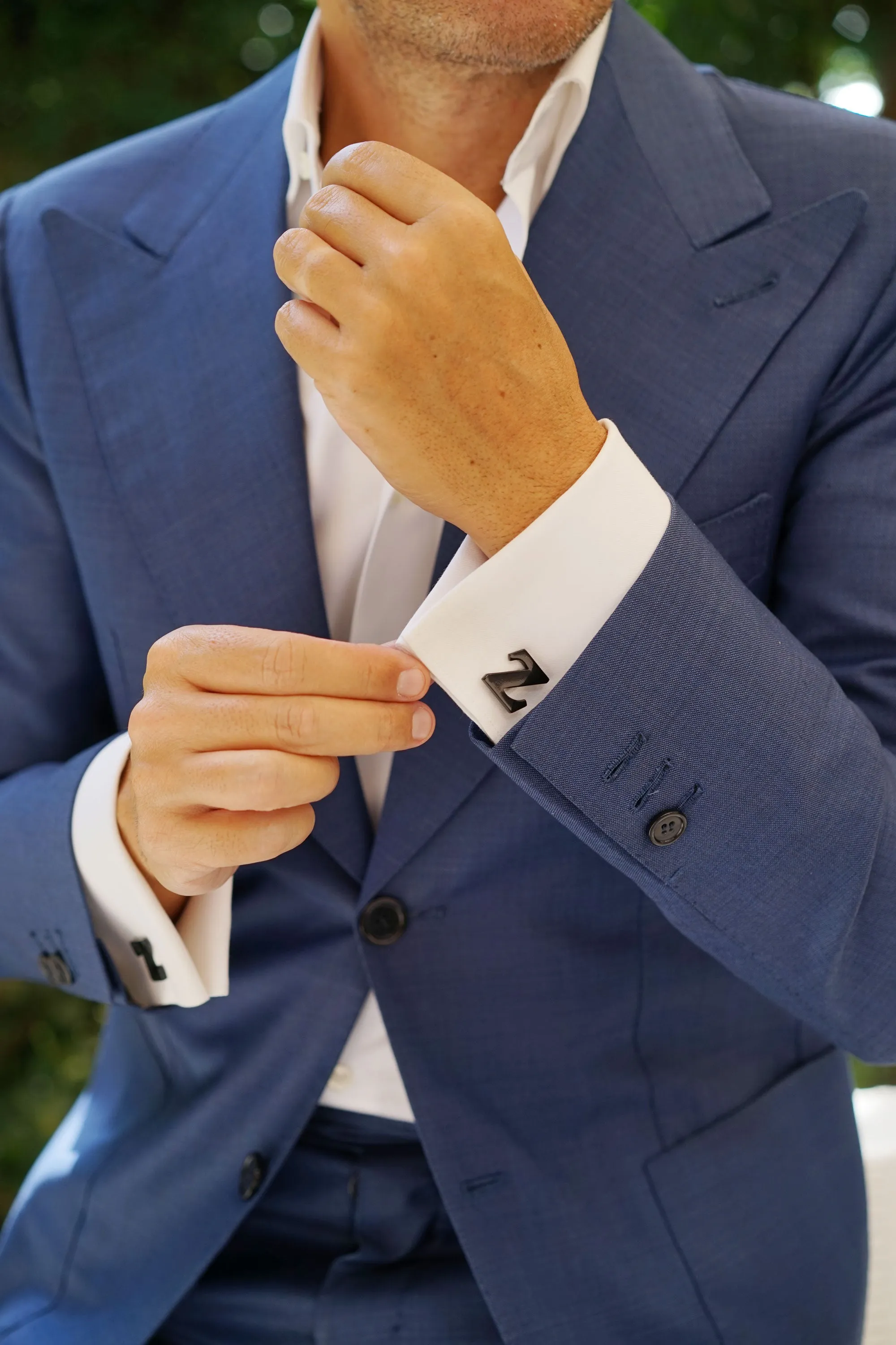 Black And Gold Letter Z Cufflinks