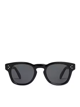 BLACK FRAME 52 SUNGLASSES IN BLACK ACETATE