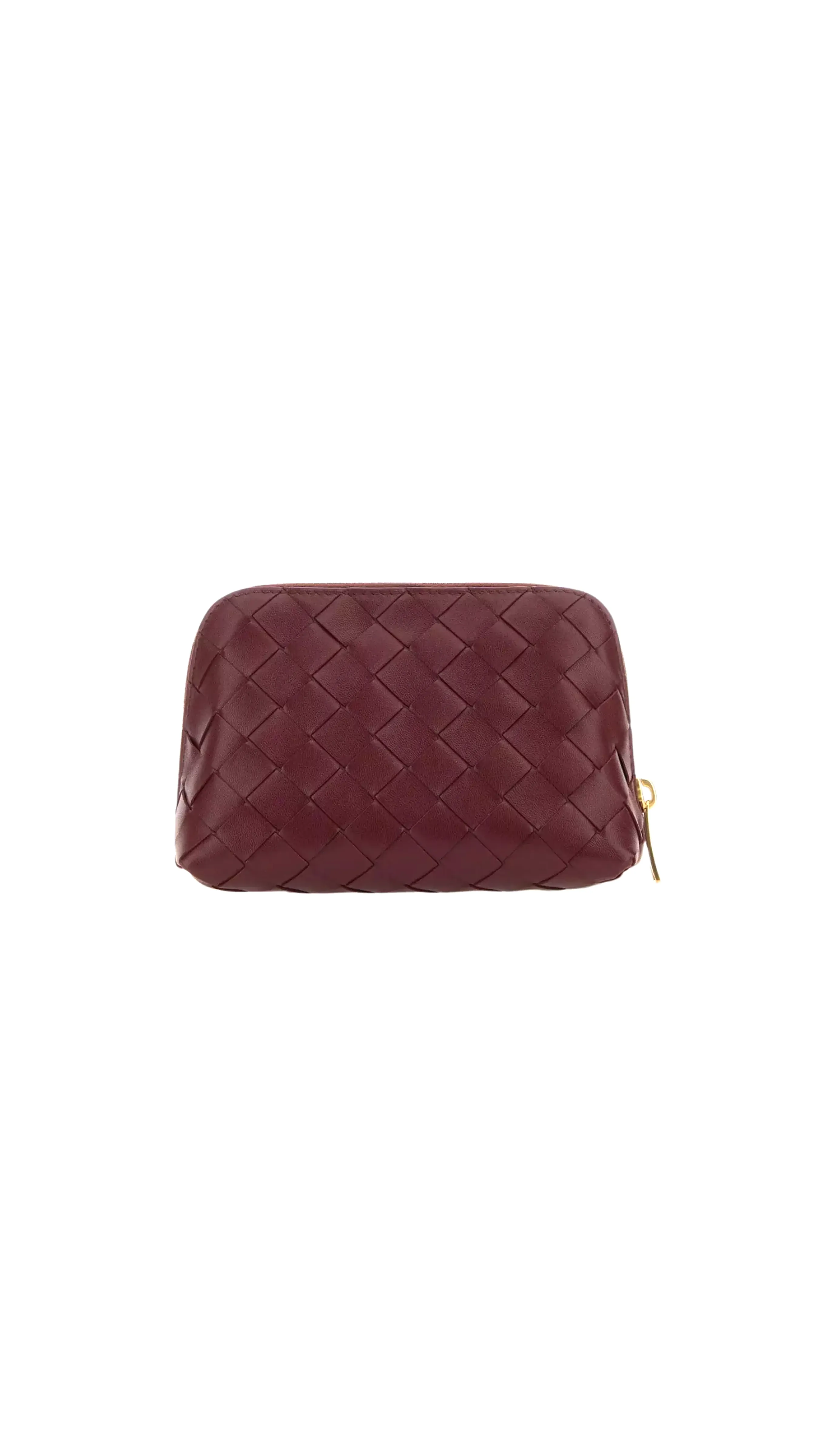 Bottega Veneta Quilted Beauty Case - Burgundy