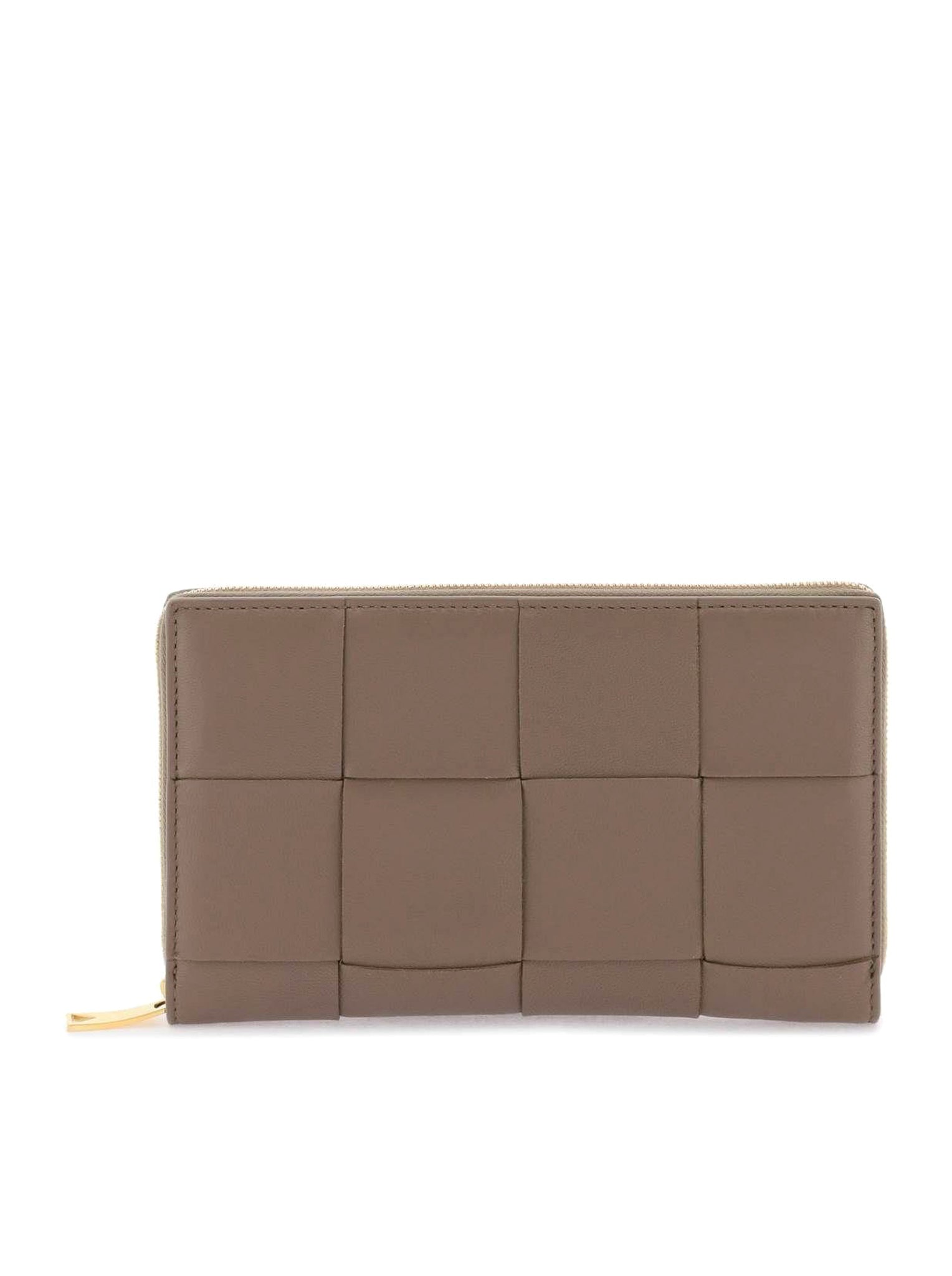 BOTTEGA VENETA TAUPE LEATHER WALLET