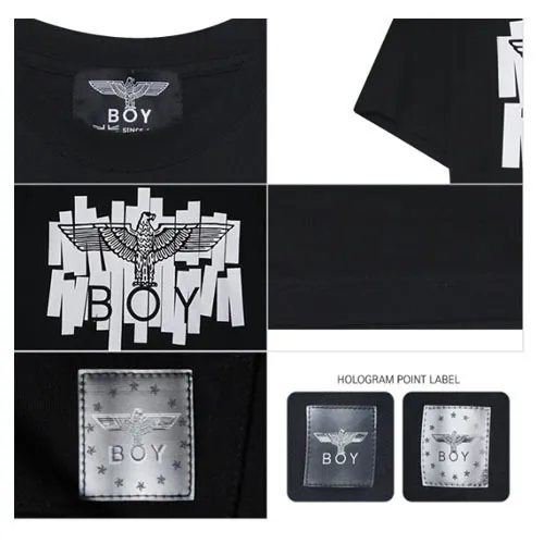 BOY LONDON  |Unisex Studded Street Style U-Neck Cotton Short Sleeves