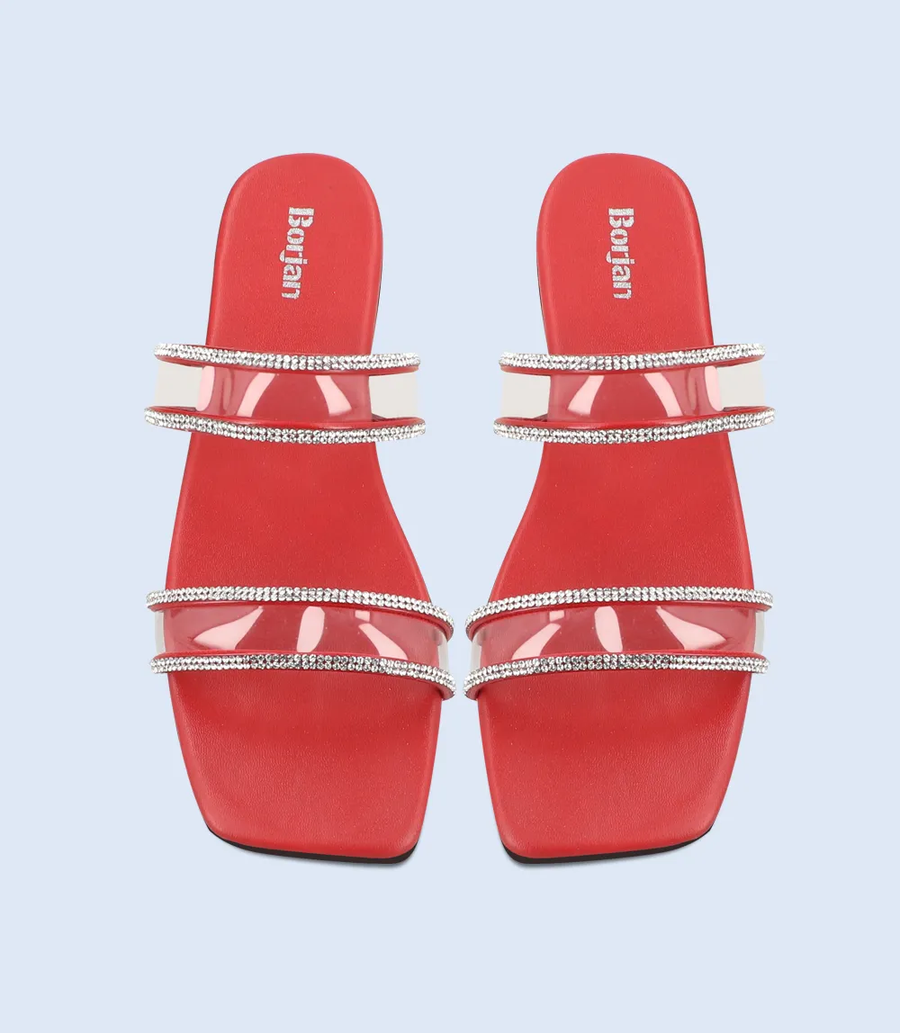 BW9650-RED-Women Slippers