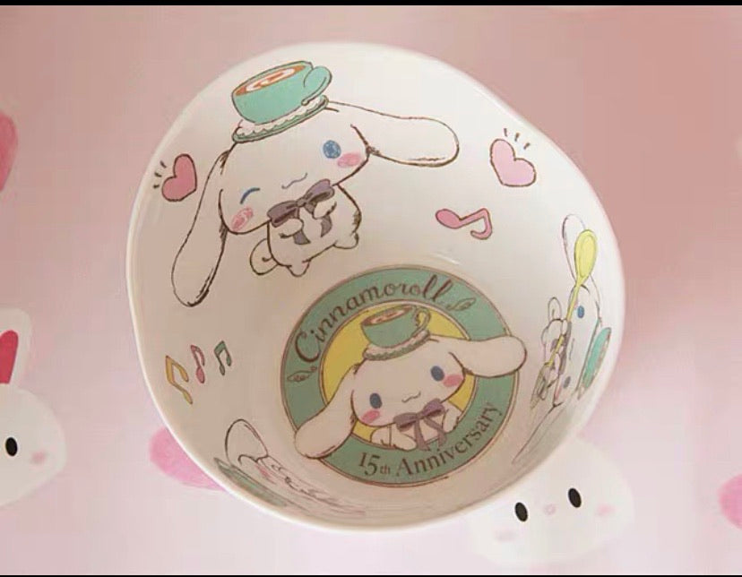 cinnamoroll 15th anniversary bowl /plate / divided plate