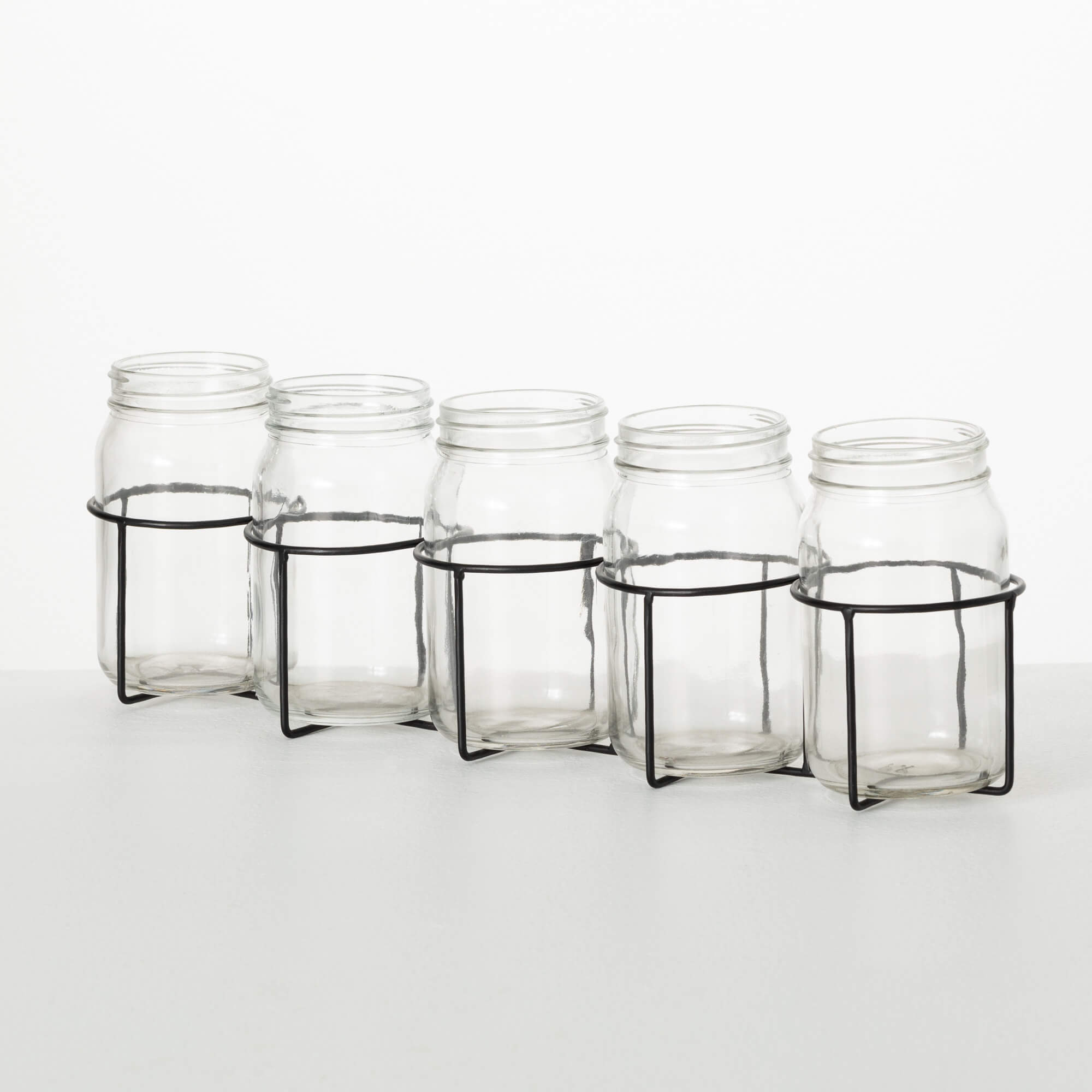 Conntected Mason Jar Vase Set