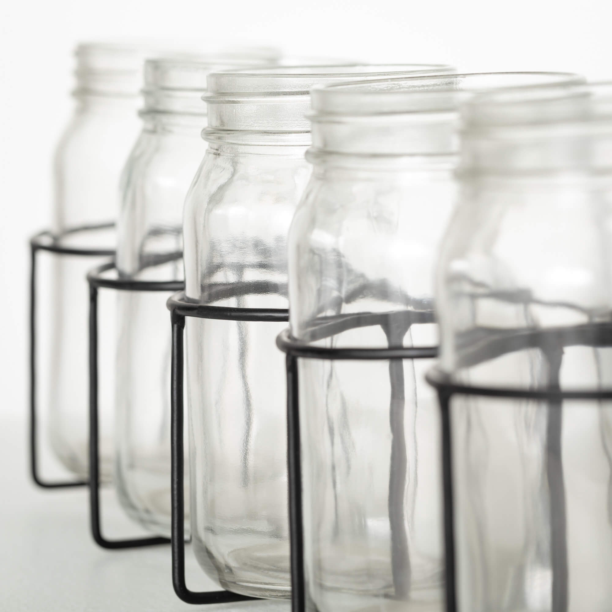 Conntected Mason Jar Vase Set