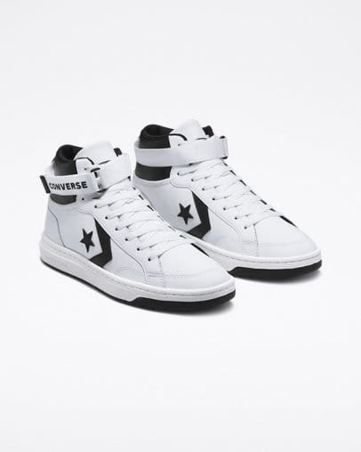 CONVERSE UNISEX PRO BLAZE CUP REMOVABLE STRAP MID WHITE SHOES