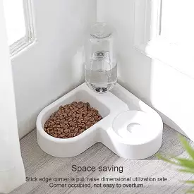 Corner Dog Bowl Pet Automatic Feeder Dog Cat Drinking Bowl For Dog Water Drinking Cat Feeding Large Capacity Dispenser Pet