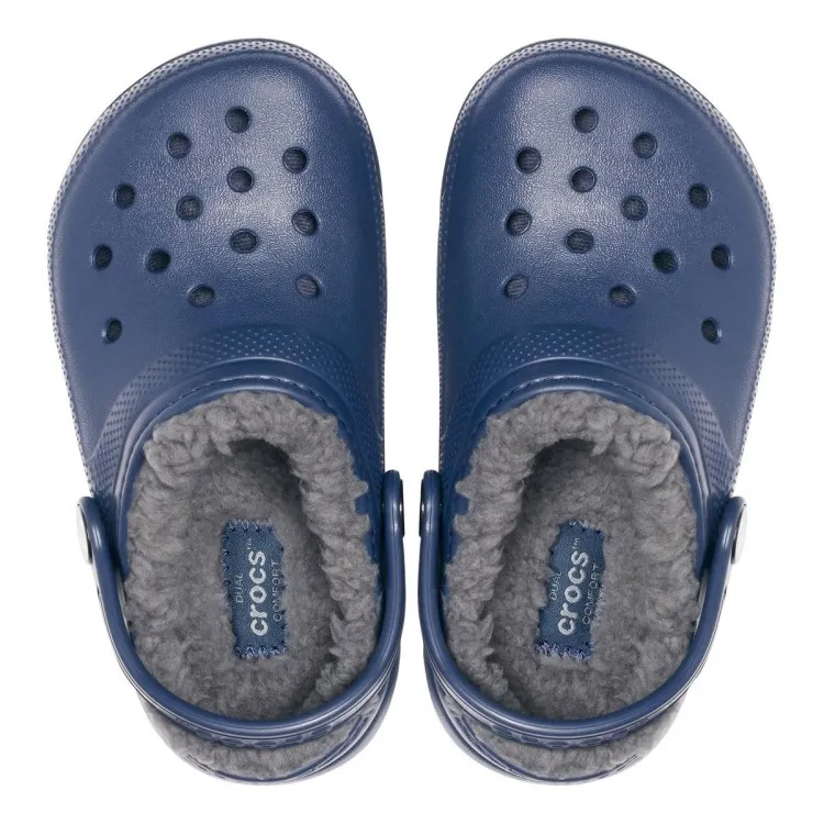 Crocs Classic Lined Clog Kid Navy Charcoal