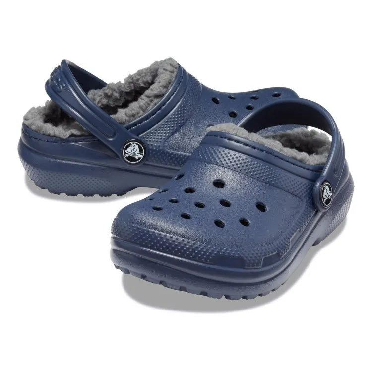 Crocs Classic Lined Clog Kid Navy Charcoal