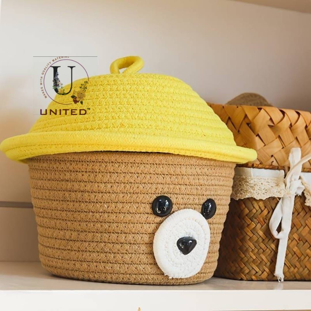 Cute Yellow and Brown shade  Storage Organizer Basket -PANI001OBB