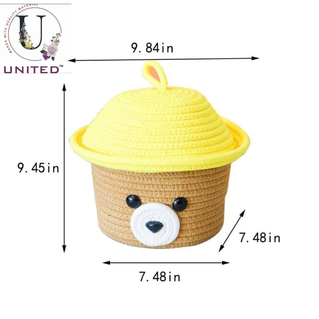 Cute Yellow and Brown shade  Storage Organizer Basket -PANI001OBB