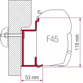 Fiamma Eura Mobil Karmann Motorhome Awning Adapter