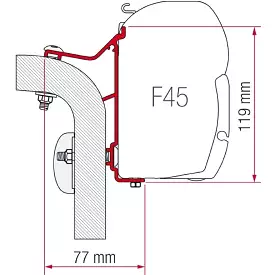 Fiamma Hymer Van/B2 Awning Adapter Kit