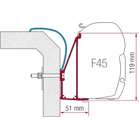 Fiamma Rapido Serie 6 Awning Adapter