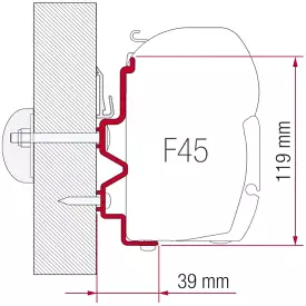 Fiamma Rapido Serie 90dF-9M-10 Awning Adapter