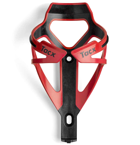 Garmin Tacx Deva Water Bicycle Bottle Bottle Cage, Polyamide / Carbon, Red, 32g