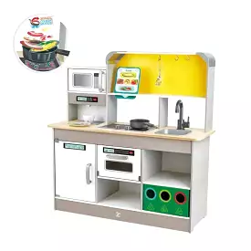 hape toys deluxe kitchen with fun fan stove