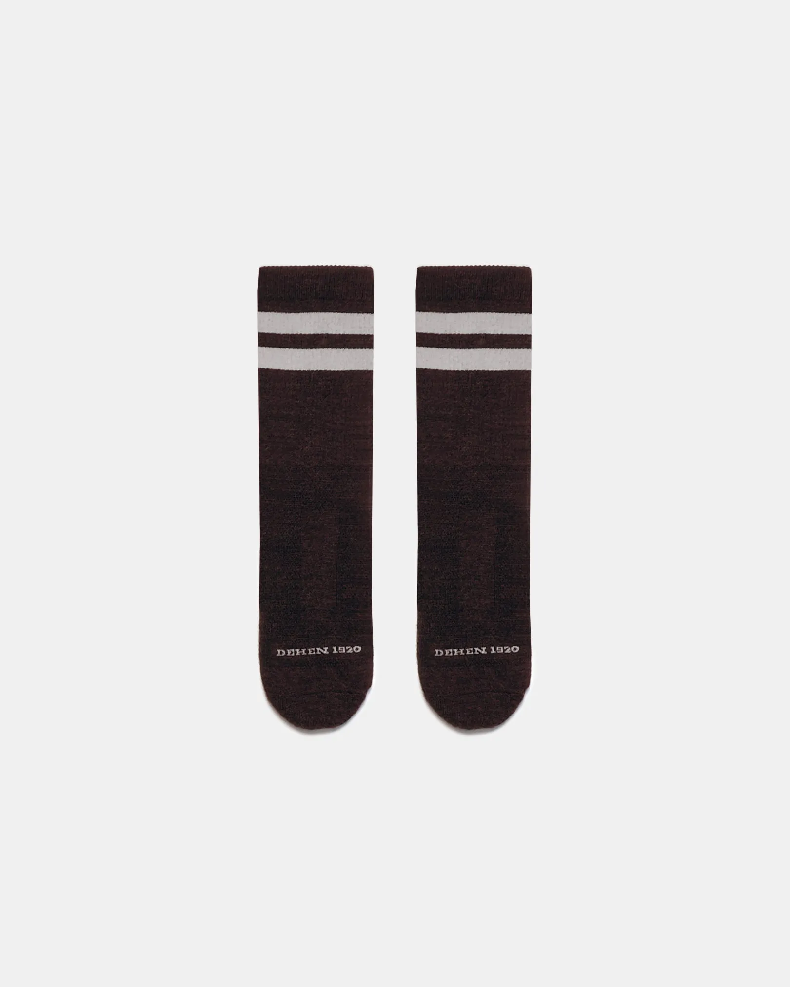 Heavy Duty Wool Socks - Brown Off White