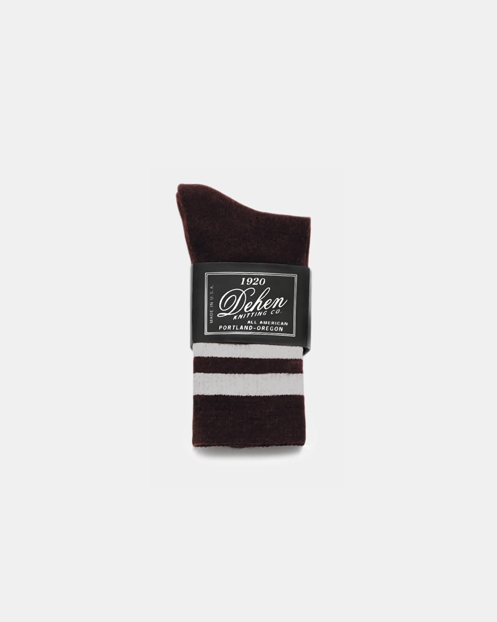 Heavy Duty Wool Socks - Brown Off White