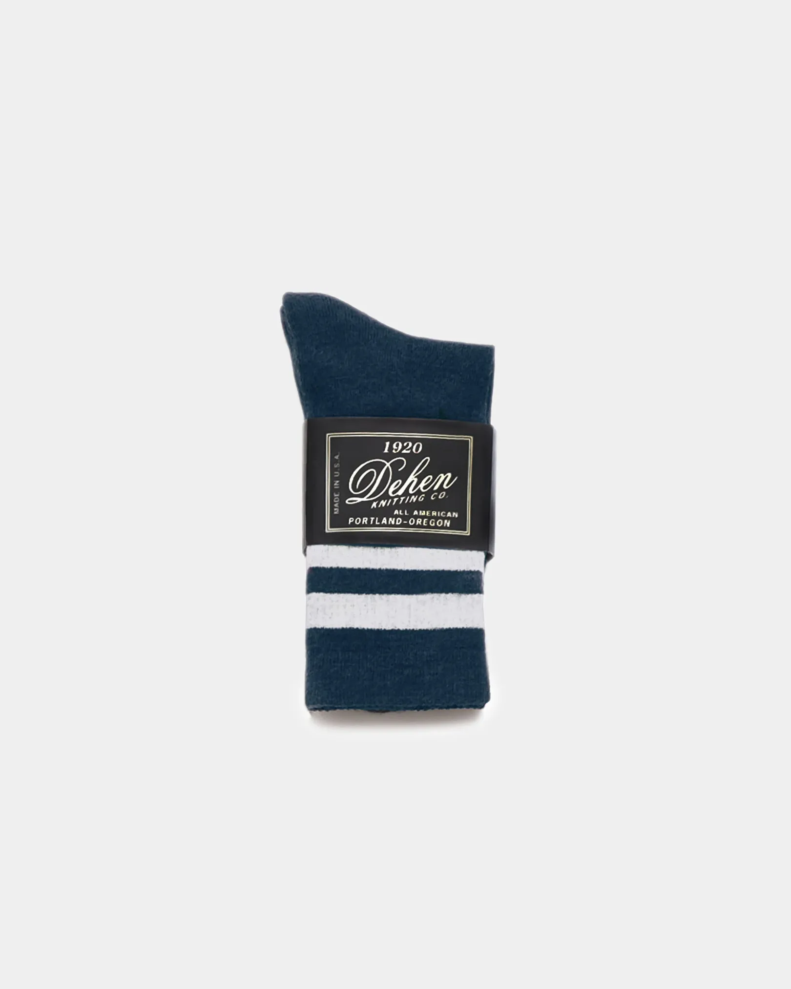 Heavy Duty Wool Socks Navy Off White