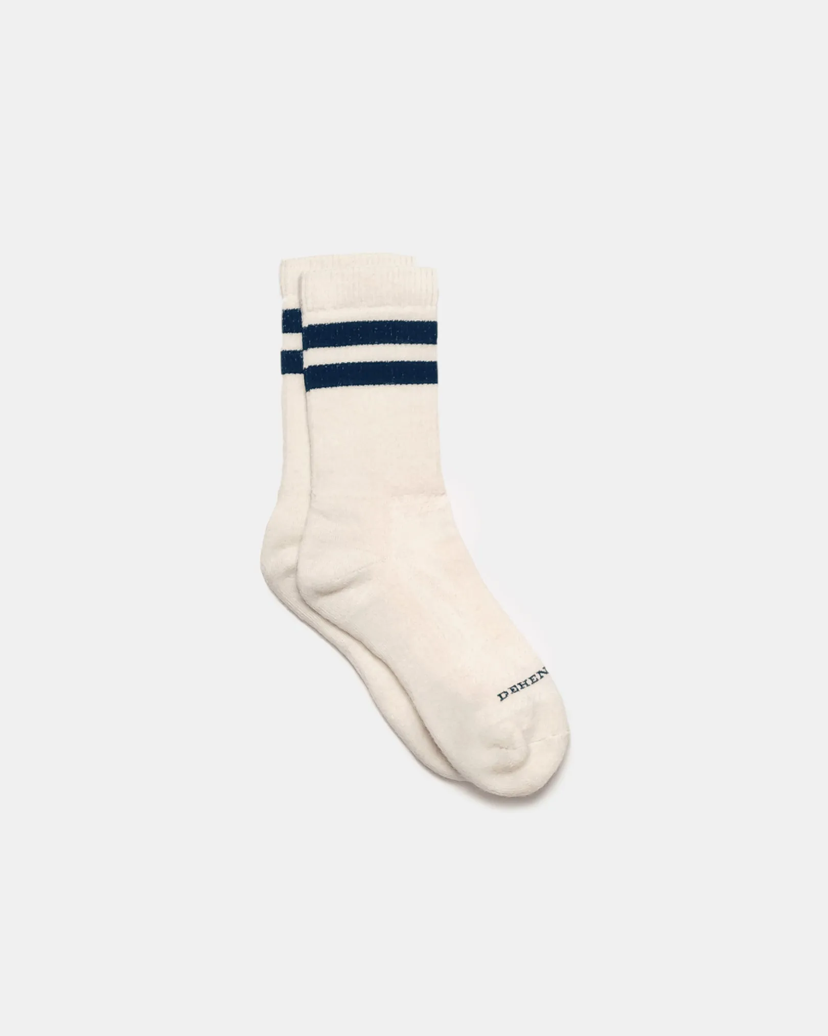 Heavy Duty Wool Socks -  Off White Navy