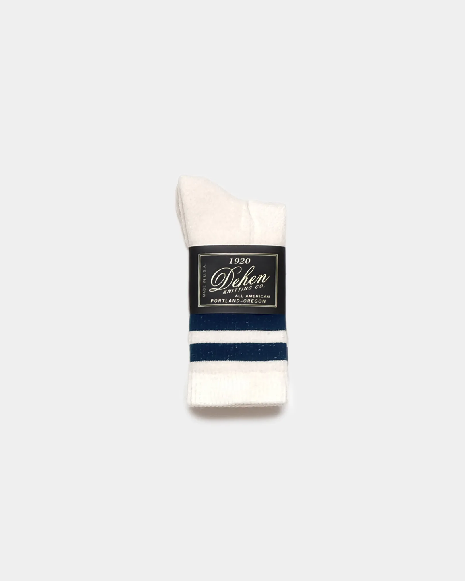 Heavy Duty Wool Socks -  Off White Navy