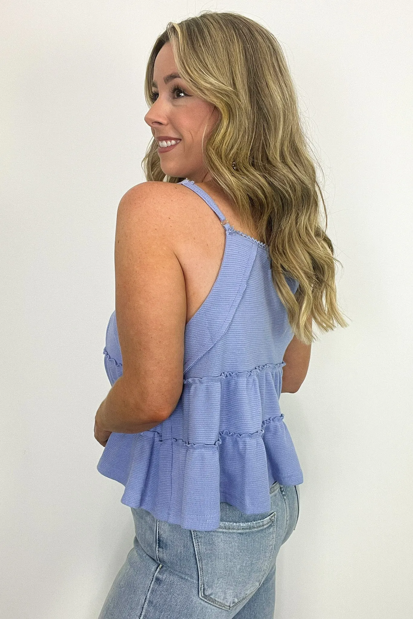 Hyacinth Babydoll Tiered Tank Top