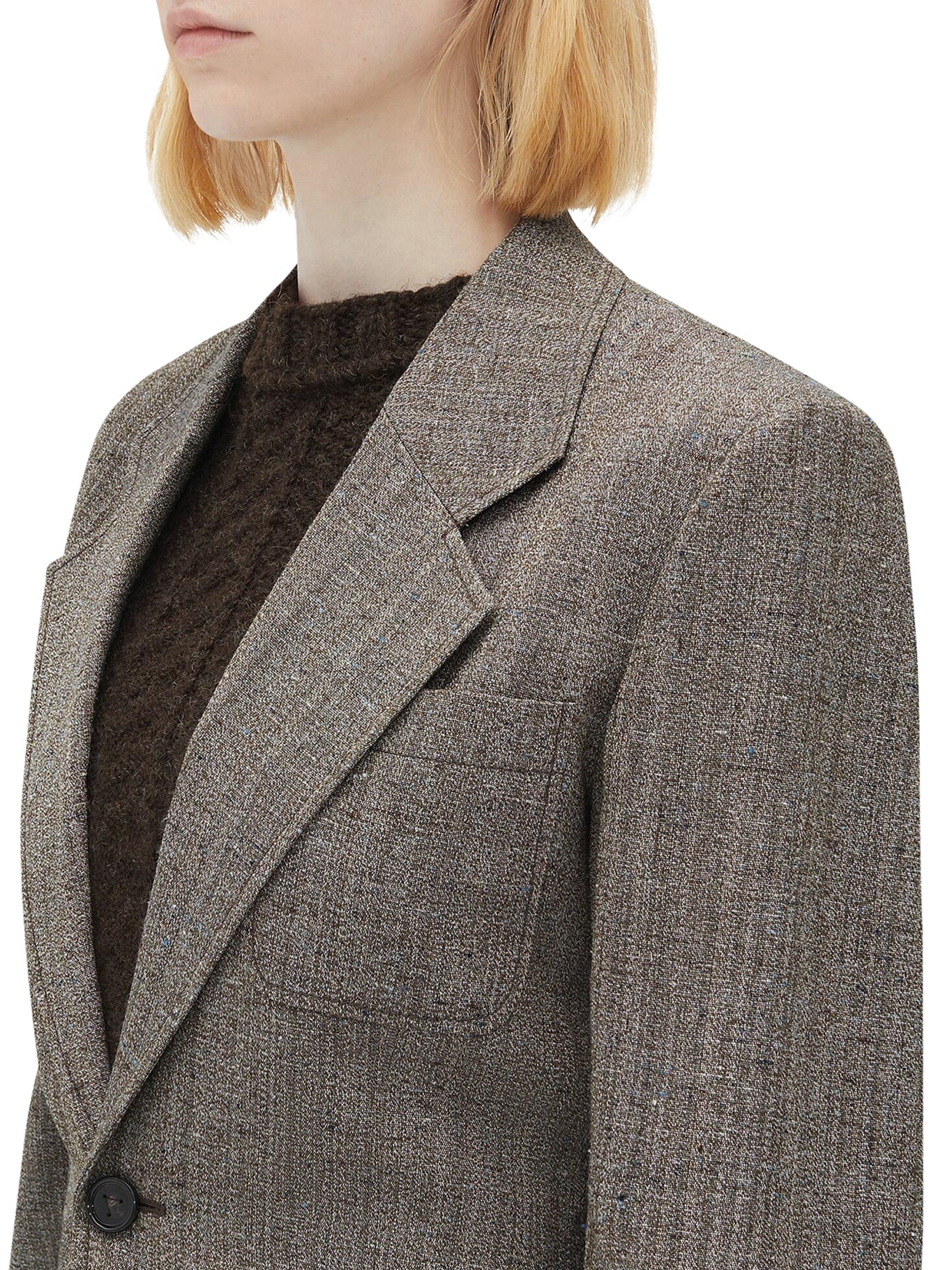 JACKET KNOTTED MELANGE VISCOSE SILK