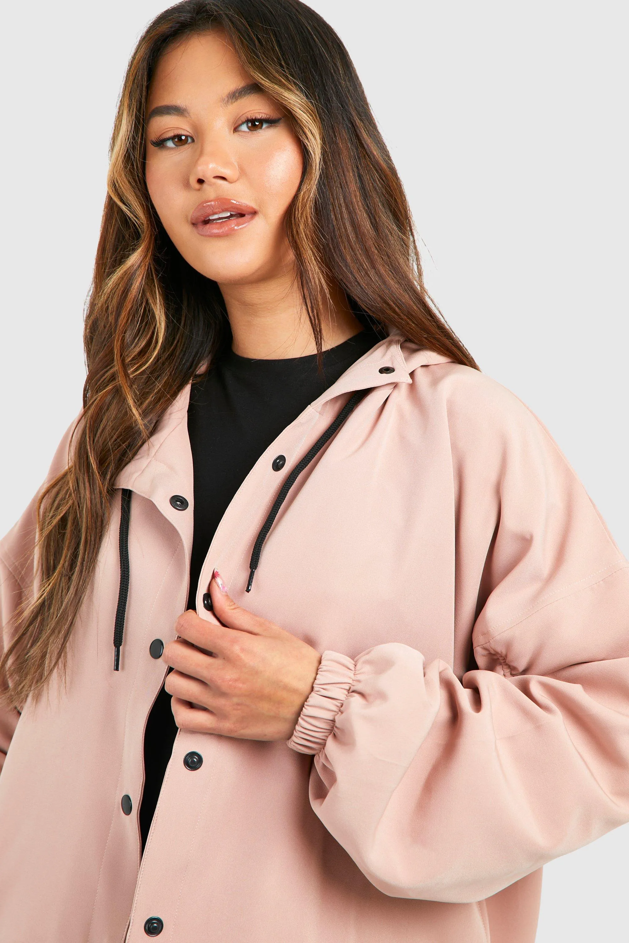 Jackets & Coats | Pocket Detail Hooded Jacket | boohoo