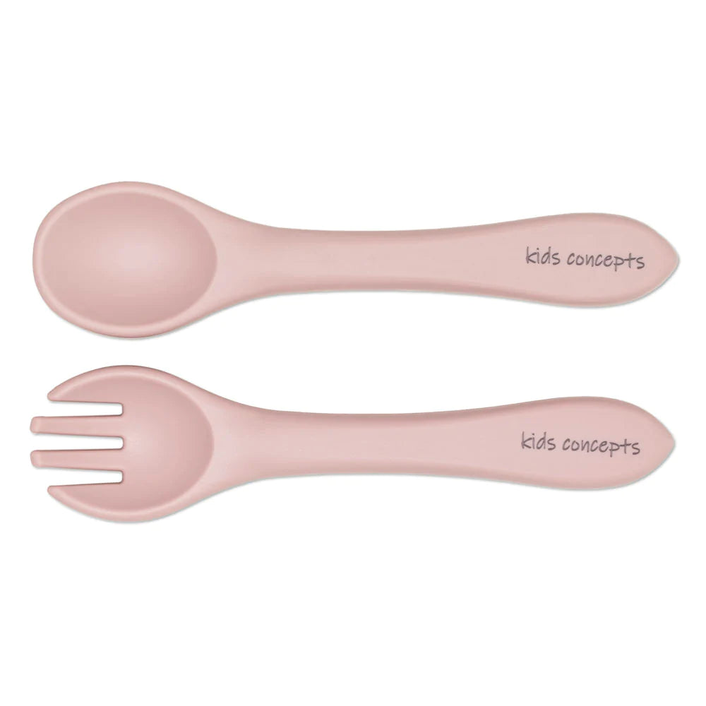 Kids Concept Silicone Suction Bowl - Dusty Pink